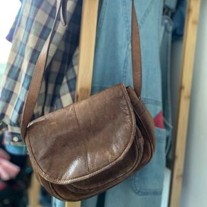 Brown Leather Vintage Pocketbook / purse